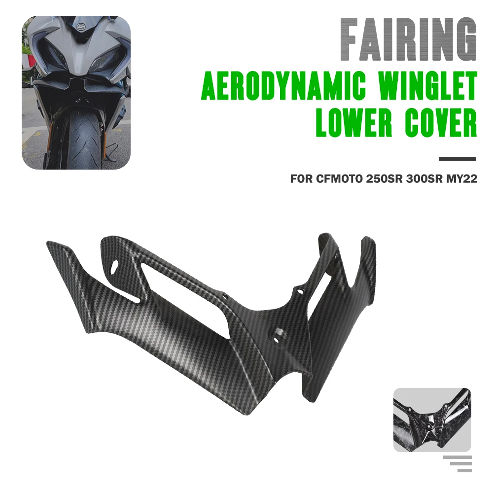 

For CFMOTO 250SR 300SR 250 SR MY22 Motorcycle Front Fairing Aerodynamic Winglet ABS Lower Cover Protection Guard Fixed Wind Wing