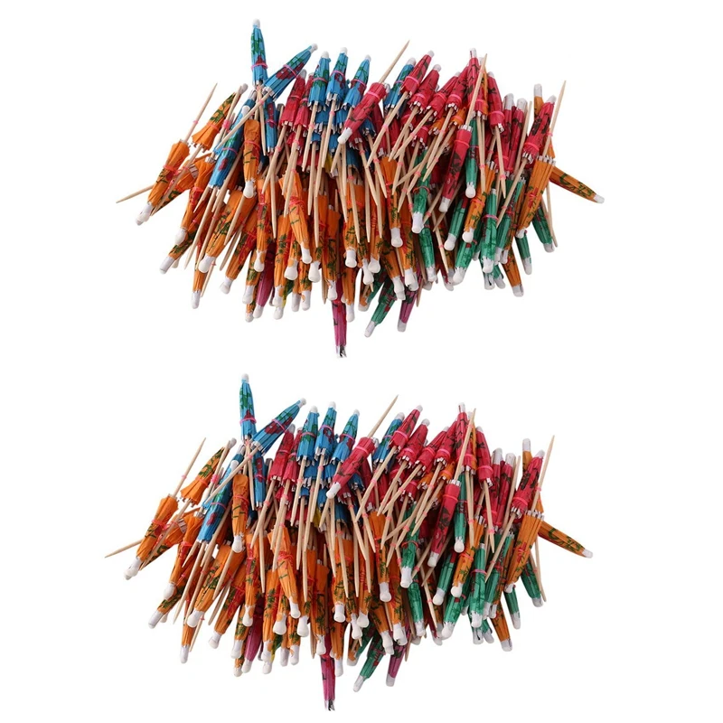 

Hot SV-288Pcs Color Flower Paper Small Umbrella Sign Fruit Sign Cocktail Sign Bar Supplies Fruit Plate Drink Decoration