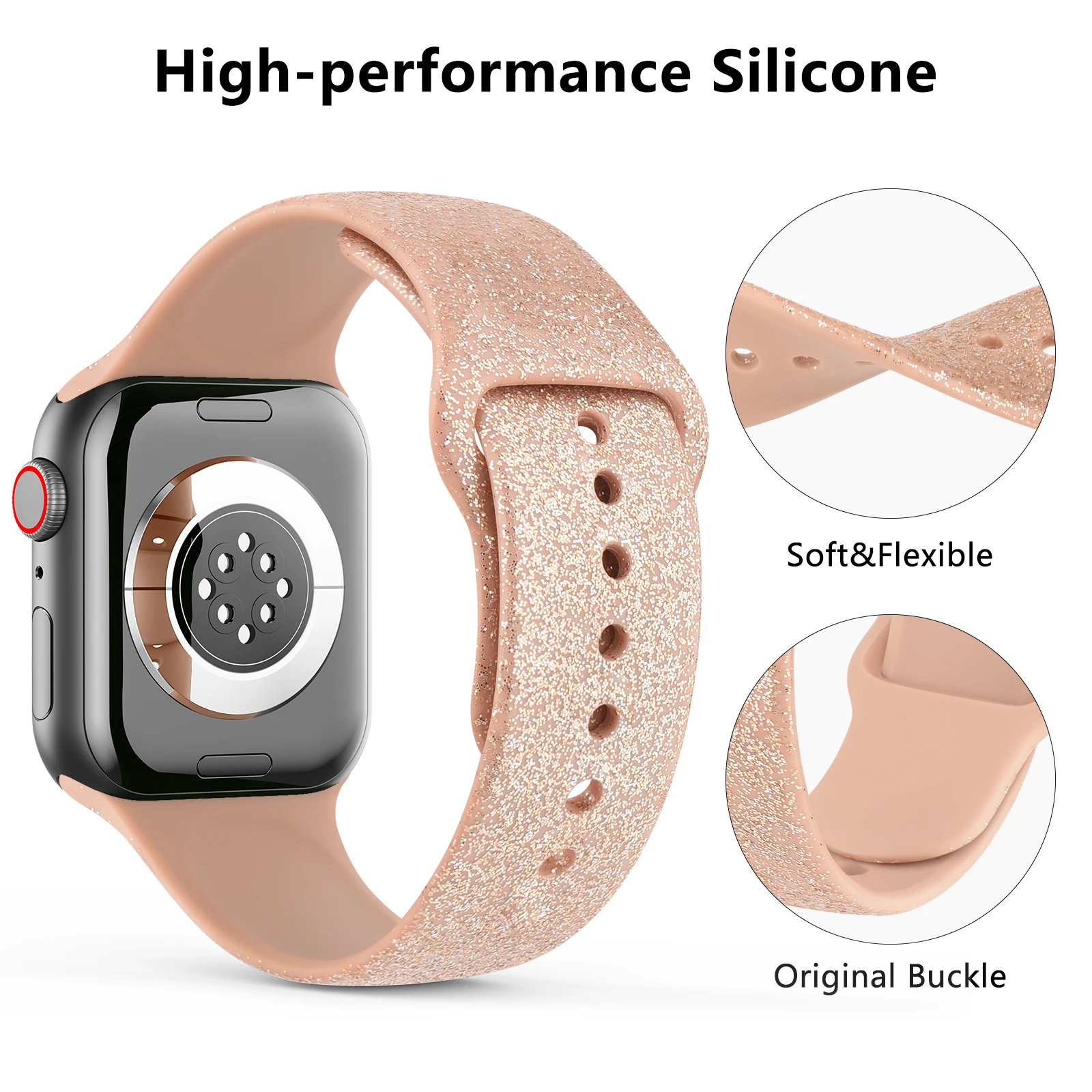 10pcs Silicone Strap Band For Apple watch Ultra 49mm series 8/7 45mm 44mm 38mm 40mm 41mm 42mm Bracelet For iWatch 6 5 3 se band