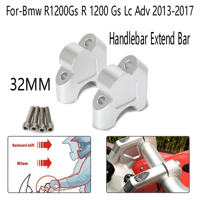 

32MM Motorcycle Handle Bar Clamp Raised Extend Handlebar Mount Riser for Bmw R1200Gs R 1200 Gs Lc Adv 2013-2017