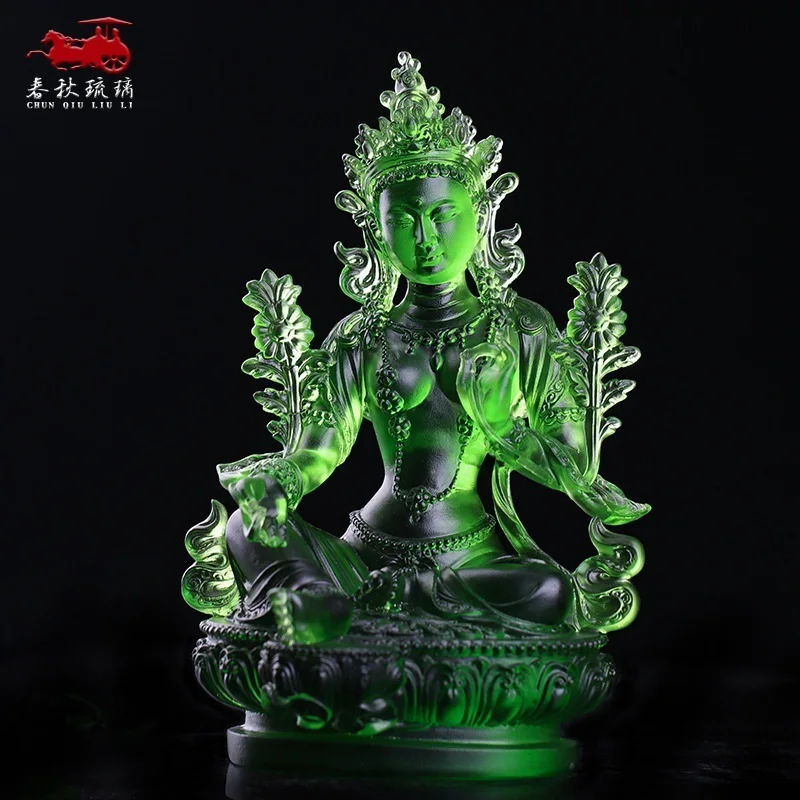 Цветная глазурованная статуэтка Гуаньинь Тантра буддийские храмы орнамент для