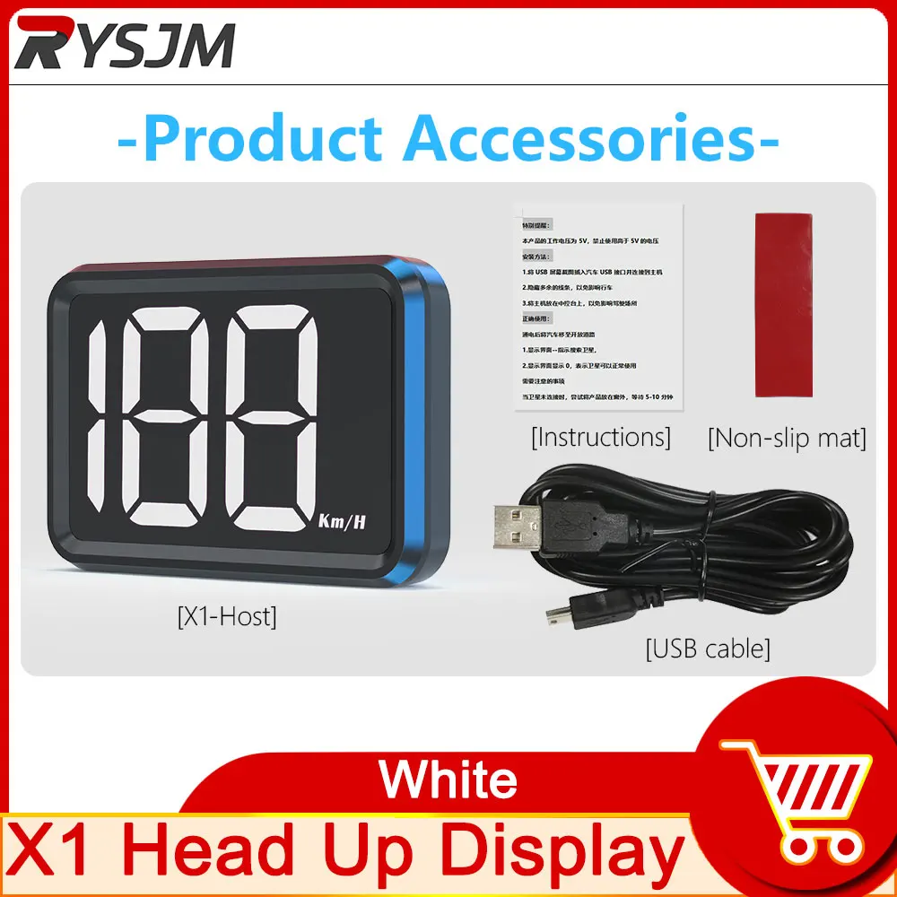 

X1 Автомобильный GPS HUD Проекционный дисплей Цифровой спидометр Универсальный инструмент с большим шрифтом Спидометр Дисплей приборной панели для легковых грузовиков