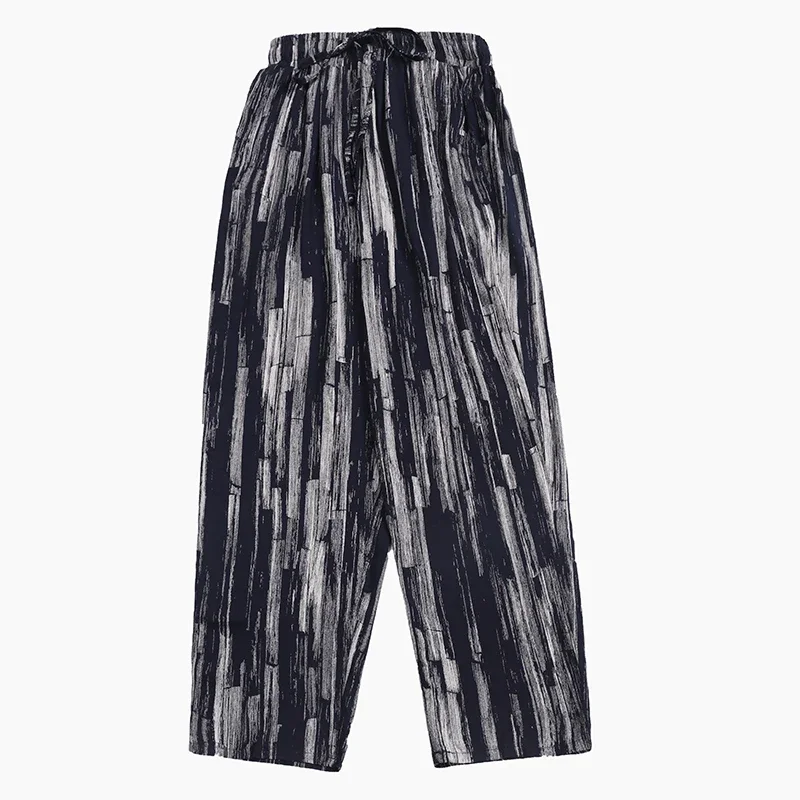 Брюки-султанки женские пляжные с принтом повседневные свободные штаны