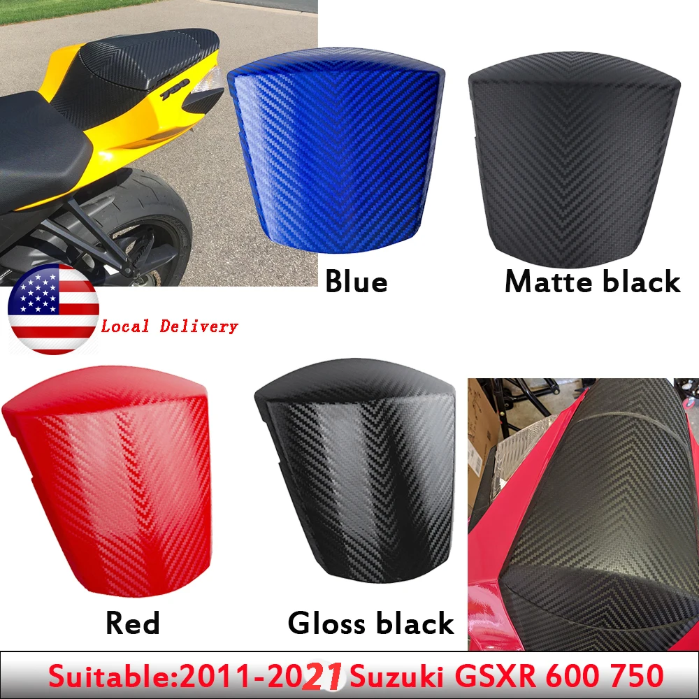 GSXR600 GSXR750 углеродный рисунок заднего пассажирского соло чехол для сиденья