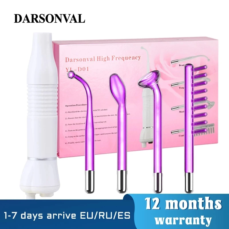 DARSONVAL Apparatus High Frequency Facial Machine Acne Tools Face Massager D'arsonval Skin Care Beauty Spa Darsonval For Hair