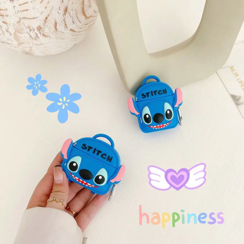 

Disney cute stitch Earphones Case for Apple AirPods Air Pods 1 2 3 Pro Cover Protective Headphone Box Bag