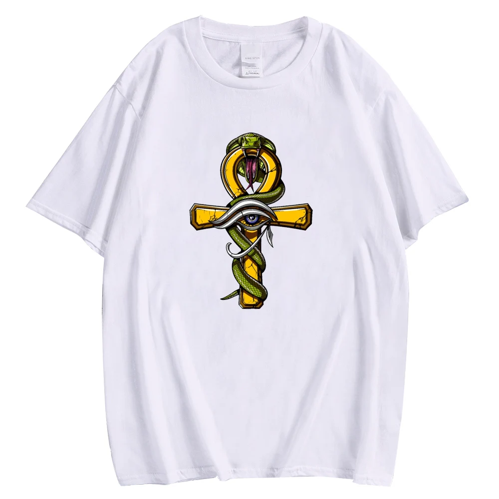 

CLOOCL Ojo De Horus T-shirts White 100% Cotton T-shirt 3D Graphic Printed Tees Fashion Casual Pullover Tops Harajuku Clothing