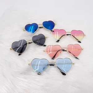 Ladies Heart Shaped Sunglasses metal Women Brand Designer Fashion Rimless Clear Ocean Lenses Sun Gla in USA (United States)