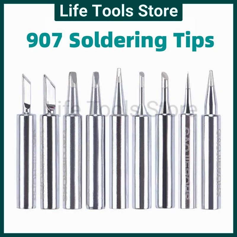 

907 жала для паяльника, внутренний диаметр 5,8 мм, 60 Вт, чистая медь, бессвинцовая сменная паяльная станция, инструменты с ручкой
