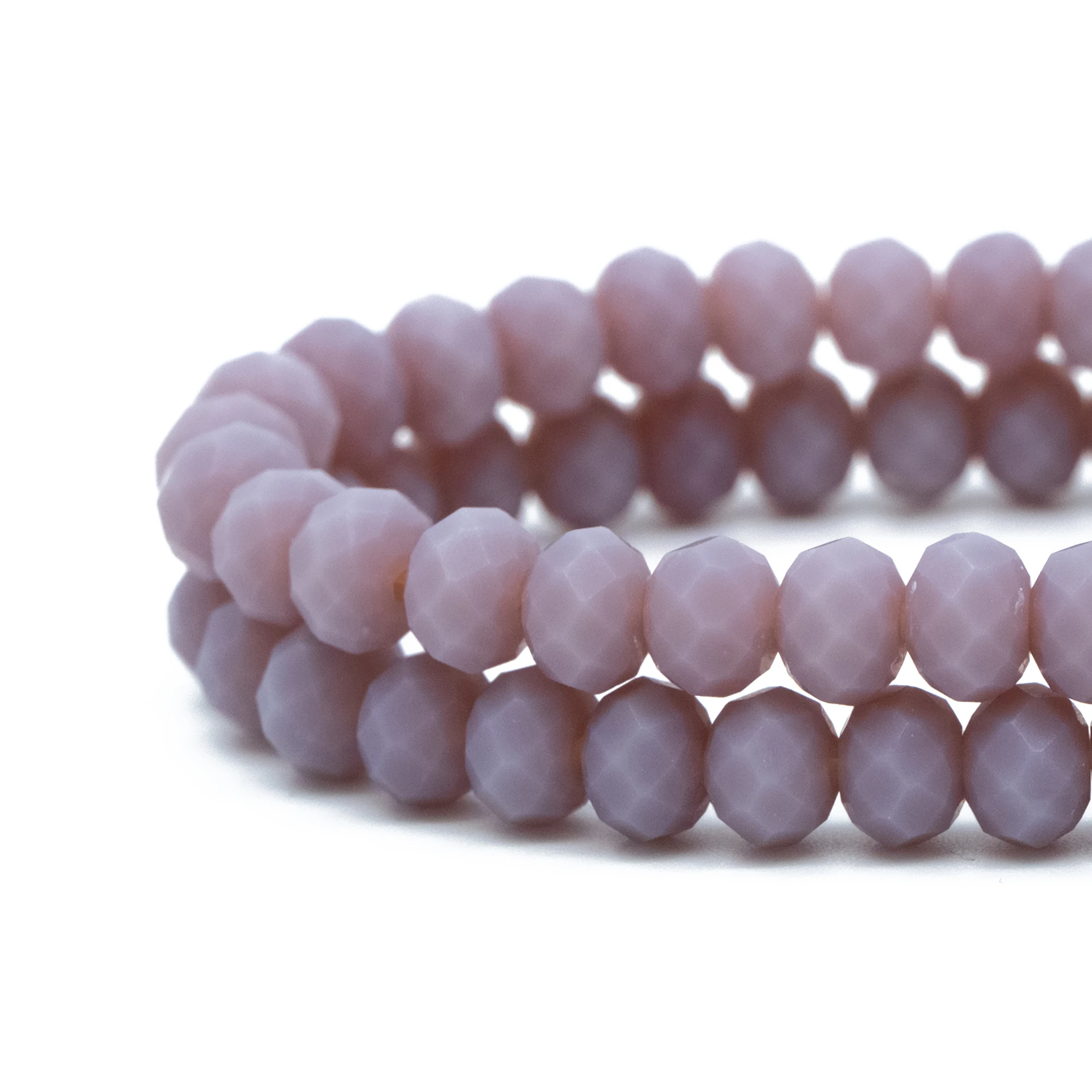 Хрустальные Граненые Бусины Рондель 4x6 мм, матово-фиолетовый-(фотоэлемент)/ 95 шт.