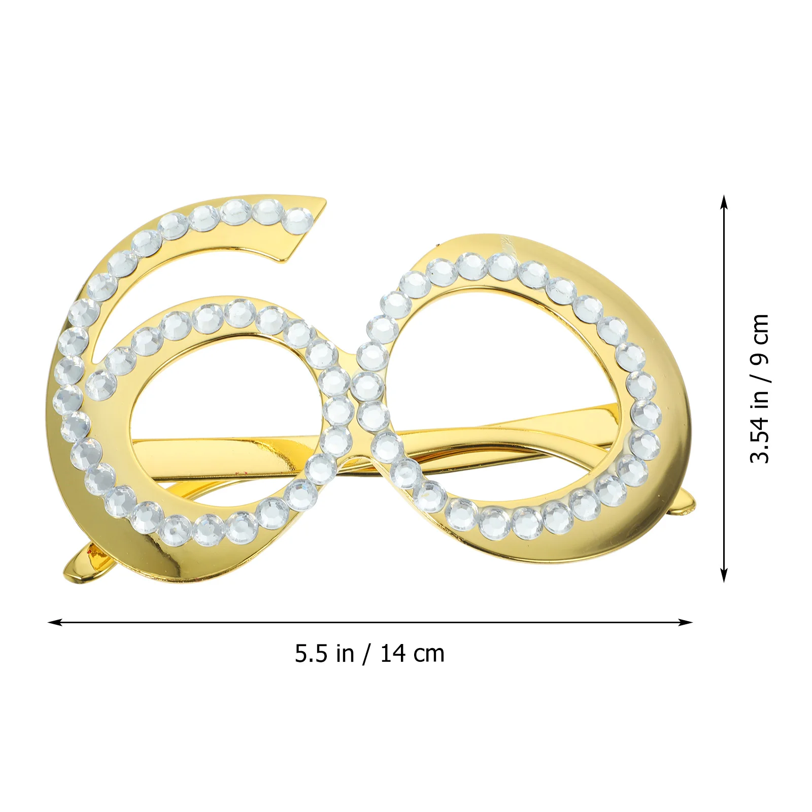 Очки на день рождения новинка реквизит солнцезащитные очки в стиле ретро золотые