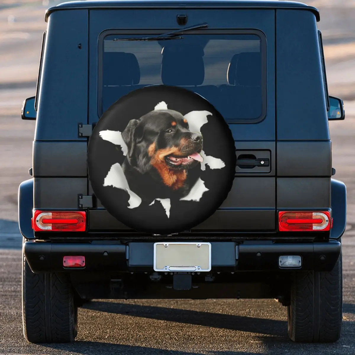 Фото Запасная накладка на шину Rottweiler Meme для Jeep Mitsubishi Pajero, накладка на автомобильное колесо для защиты семьи, 14 