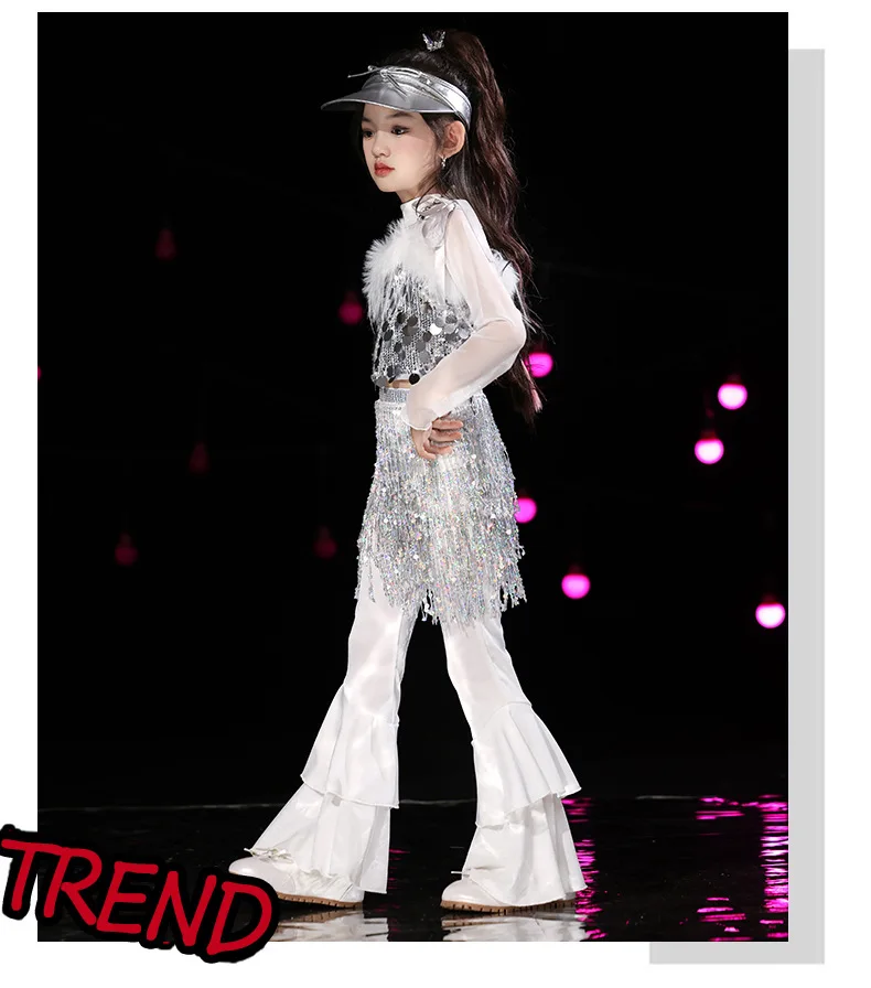 Хип-хоп для девочек K-pop сценические костюмы детские уличные танцевальные