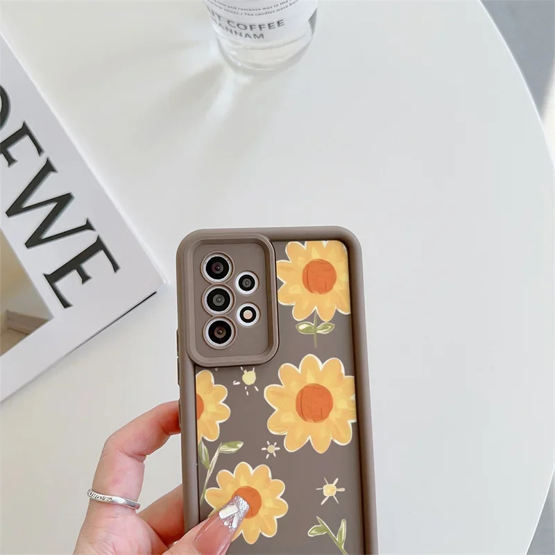 Чехол для телефона с цветком подсолнухов VIVO Y28 Y36 Y27 Y02S Y20 Y20S Y50 Y30 Y51 Y31 Y16 Y19 Y78 Plus Y83 Y81