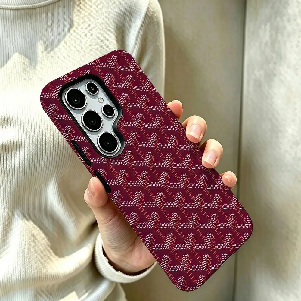 Фото Роскошный чехол для телефона с крутым дизайном для Samsung Galaxy S25 S24 S23 S22 S21 Plus Ultra, 2-в-1, глянцевый корпус. №3