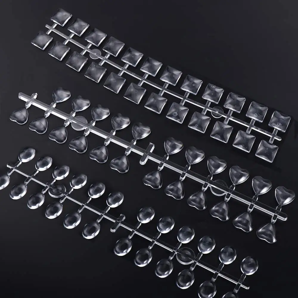 Овальный лак для ногтей Flatback квадратная форма в форме сердца демонстрация цвета