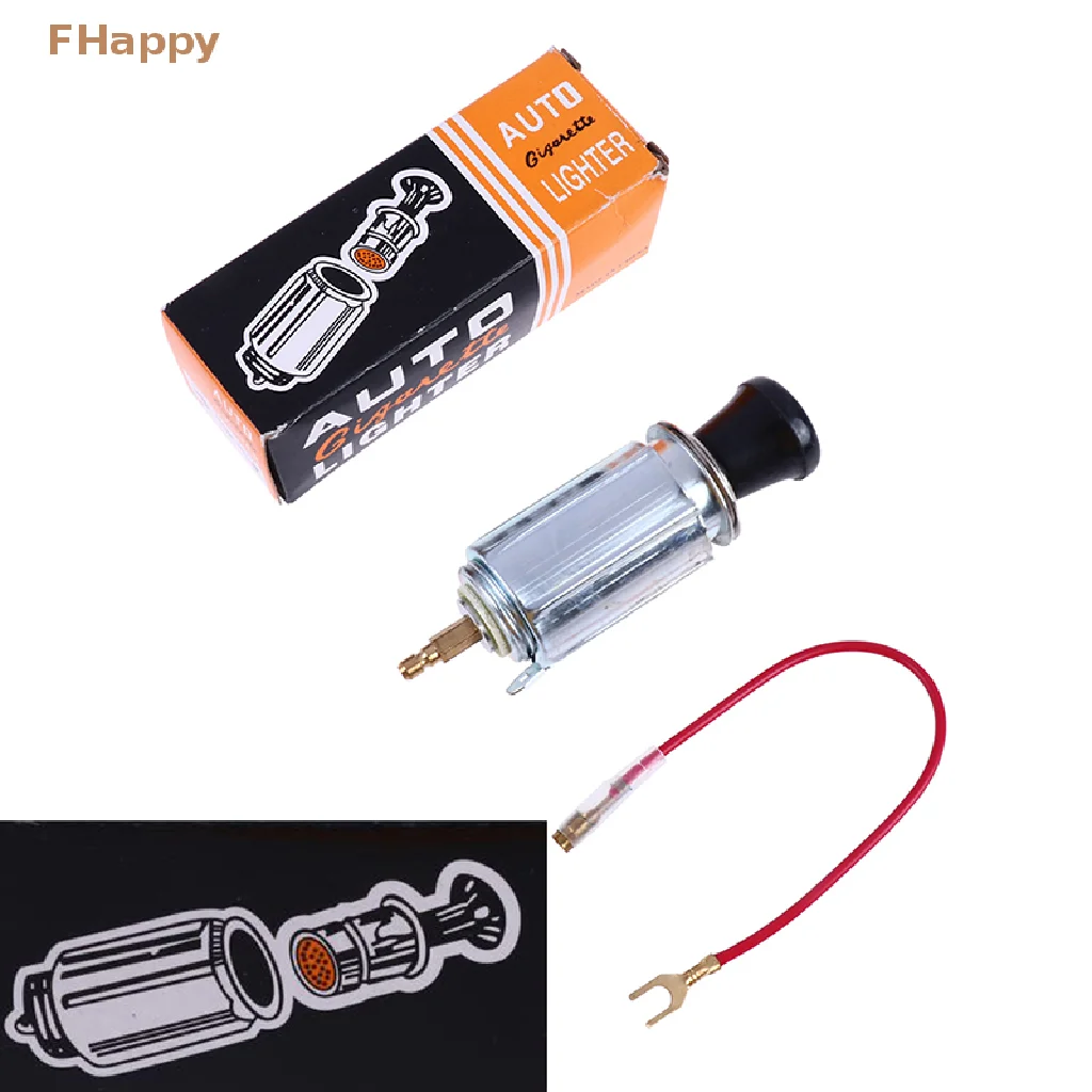 

Автомобильный прикуриватель с кнопкой извлечения, 1 комплект, 12 В, штепсельная вилка + гнездо в сборе, сменный аксессуар