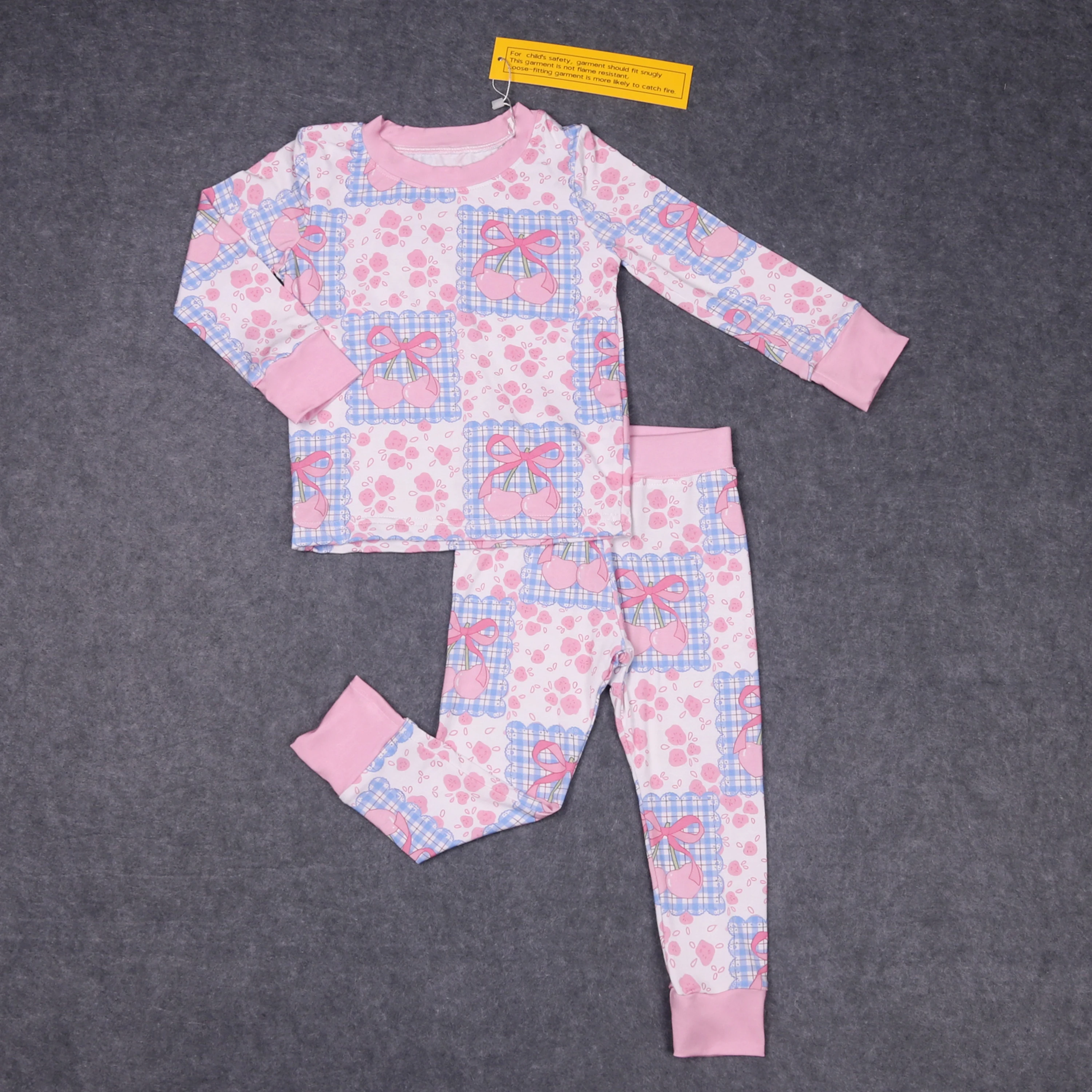 Детская синяя бамбуковая футболка с кроликом