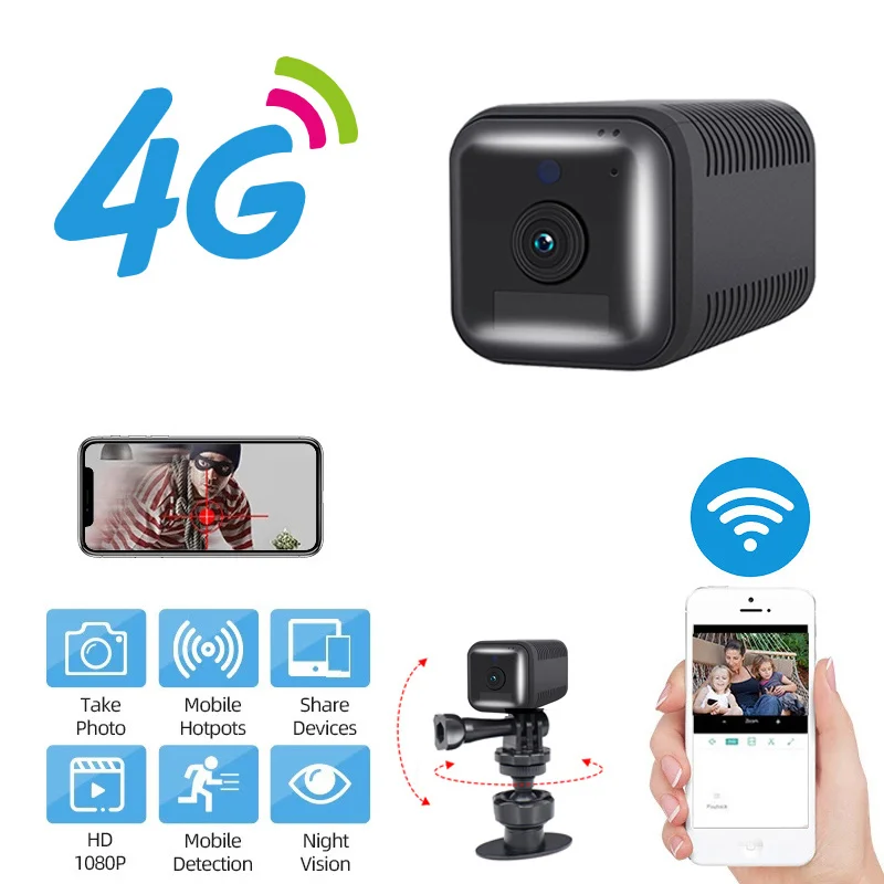 

IP-камера видеонаблюдения, 6200 мАч, Wi-Fi, 1080P, 4G
