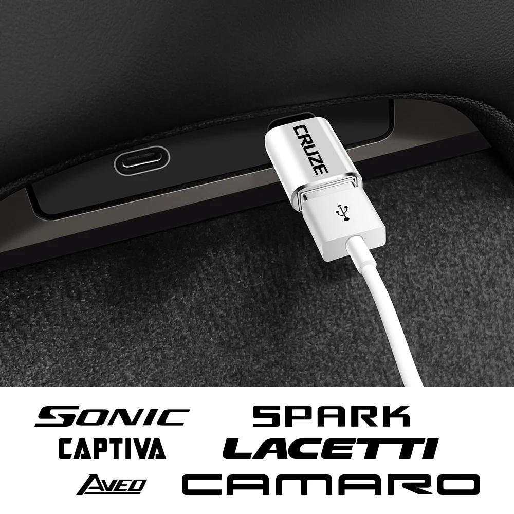 Адаптер USB Type-C для Chevrolet Cruze Spark Lacetti Sonic Captiva Aveo Camaro Trax Malibu Impala SS Equinox аксессуары