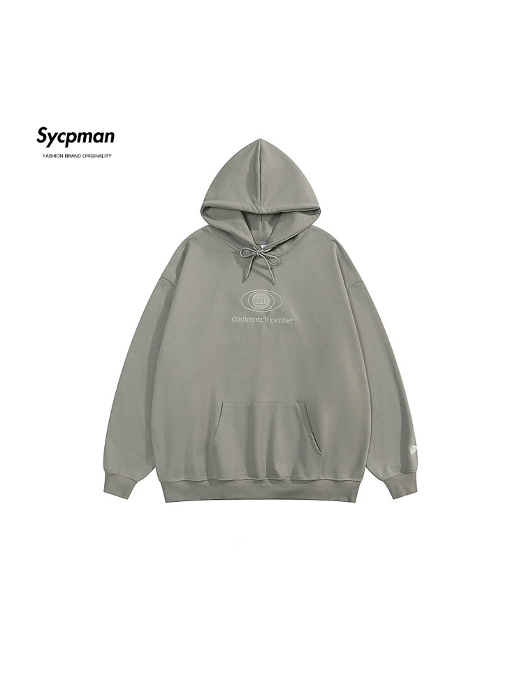 

Мужская винтажная толстовка с капюшоном и вышивкой, на осень