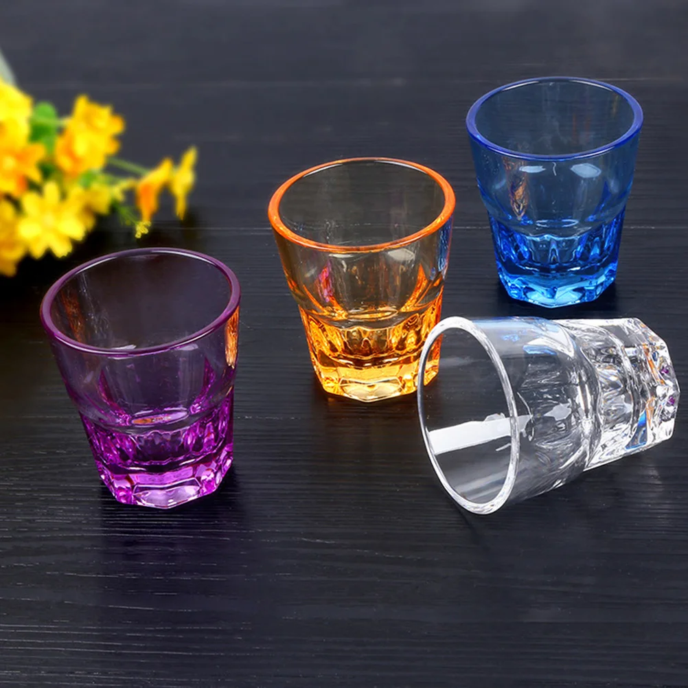 

Glasses Cups Cup Whiskey Acrylic Drinking Beer Set Tea Beverage Tumbler Octagon Water Clear Coffee Unbreakable Crystal Premium