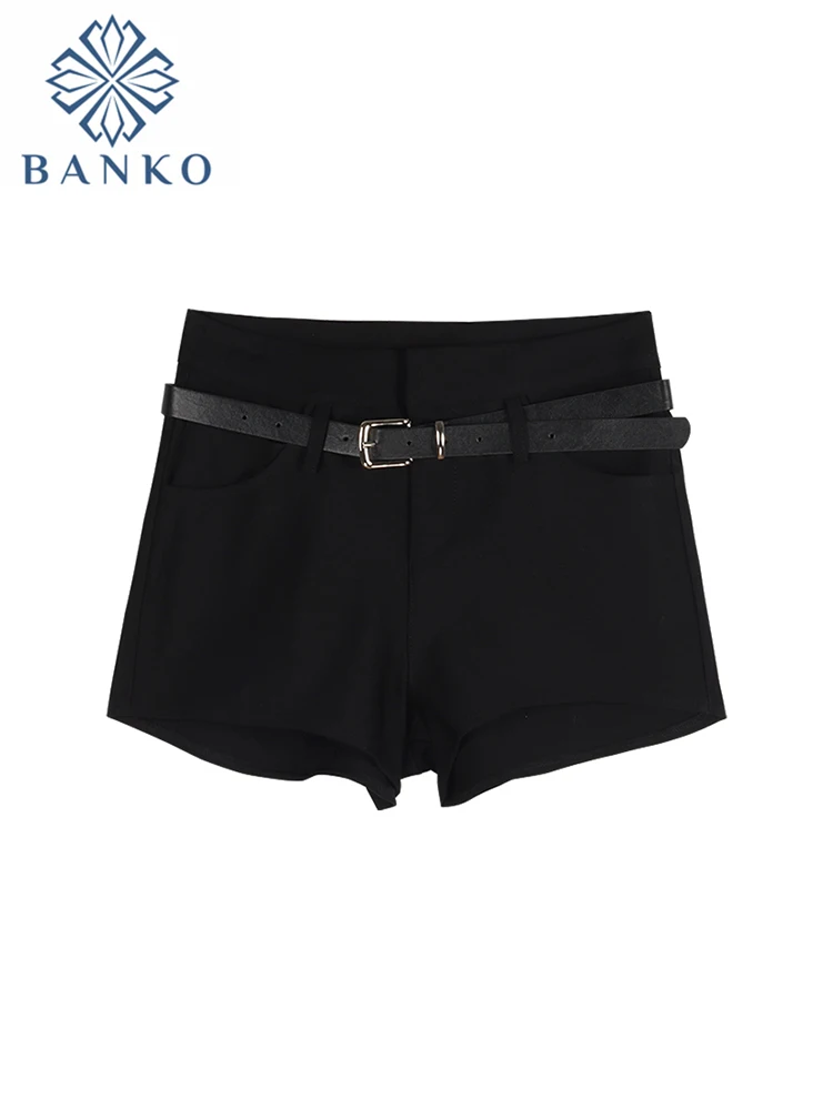 

Summer Women Korean Fashion 2000s Aesthetic Simple Solid Color Shorts Gyaru High Waist Y2k Streetwear Hot Pants Harajuku Tide