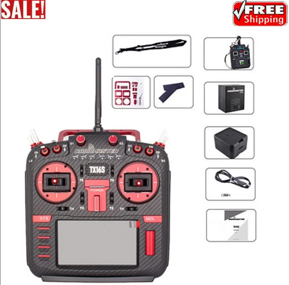 

Радиопередатчик RadioMaster TX16S MAX MKII V4.0 AG01 Full CNC Hall Gimbals