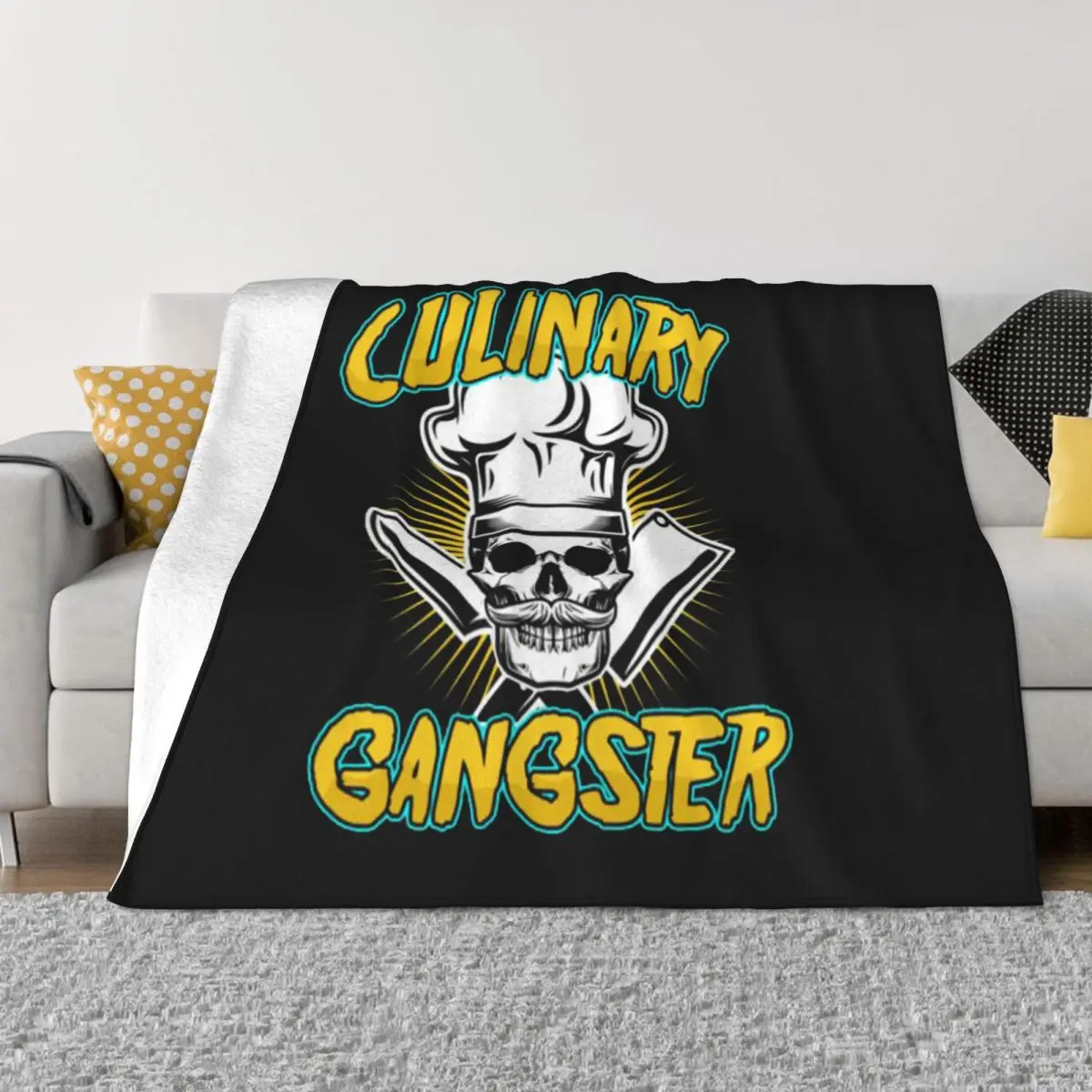 

Cooking Gangster Blanket Bedspread Bed Sofa Cover for Bed Throw Blanket skull Microfibers Washable Anti-pilling Non-stick Fluffy