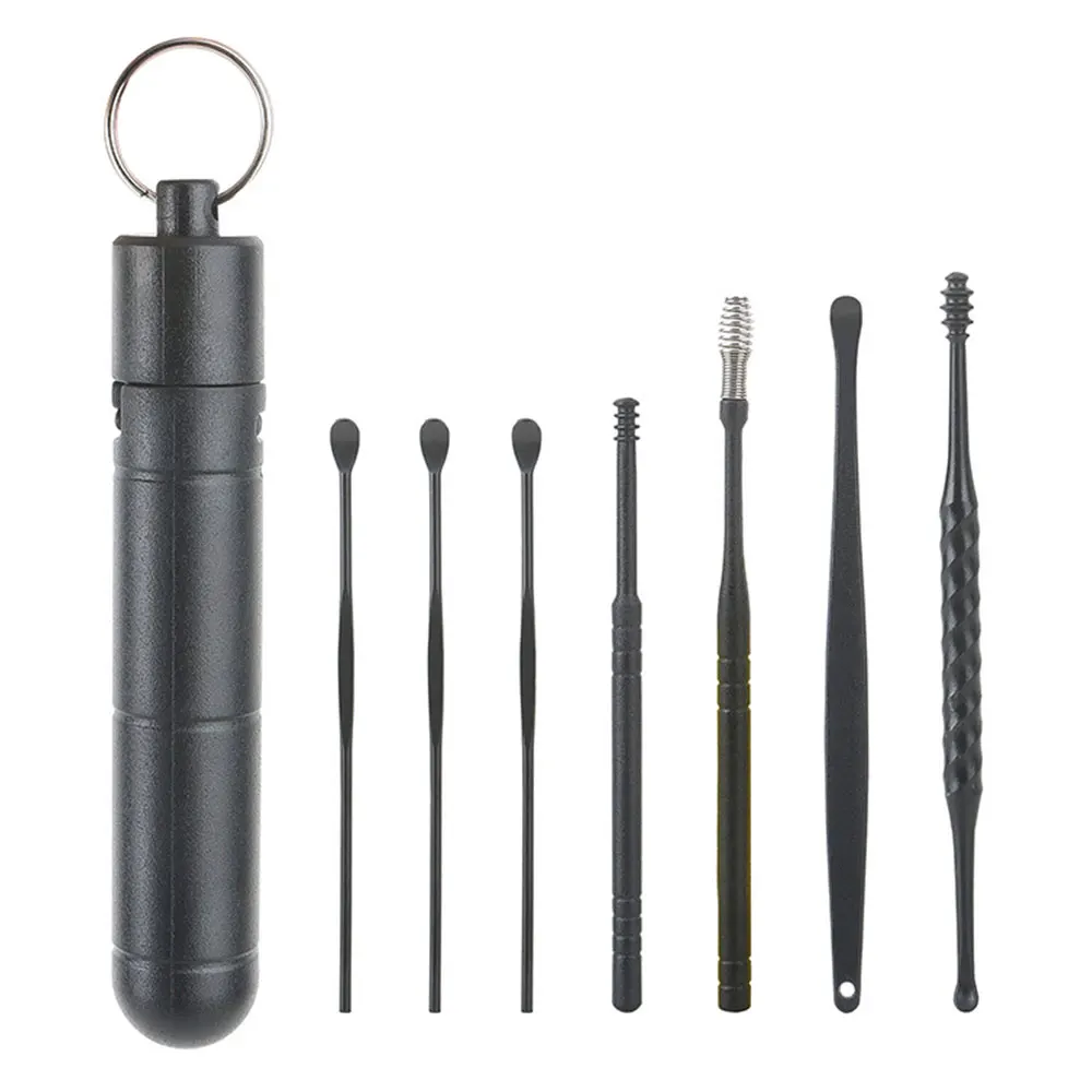 7 шт. спираль для чистки ушей из АБС-пластика