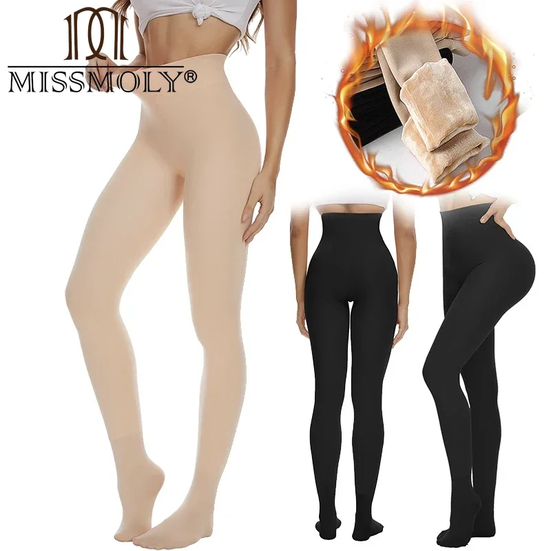 MISSMOLY термобелье брюки леггинсы с высокой талией на флисовой подкладке