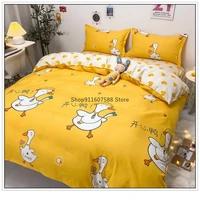 white little yellow duck bedding sets cute duvet cover with pillowcase twin full queen king size 34pcs bed sheet