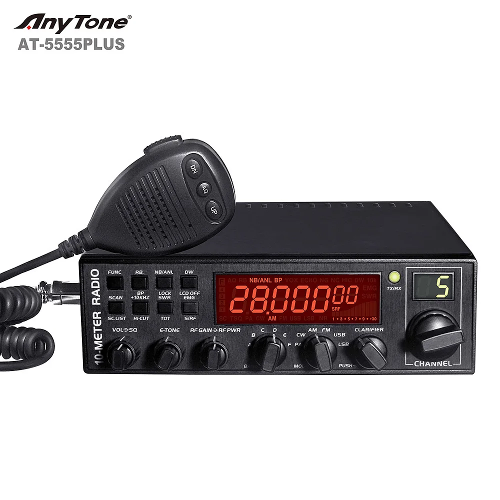 

10 Meter Radio ANYTONE AT5555 PLUS 27 mhz CB radio transceiver High Power Long Range Mobile cb radio