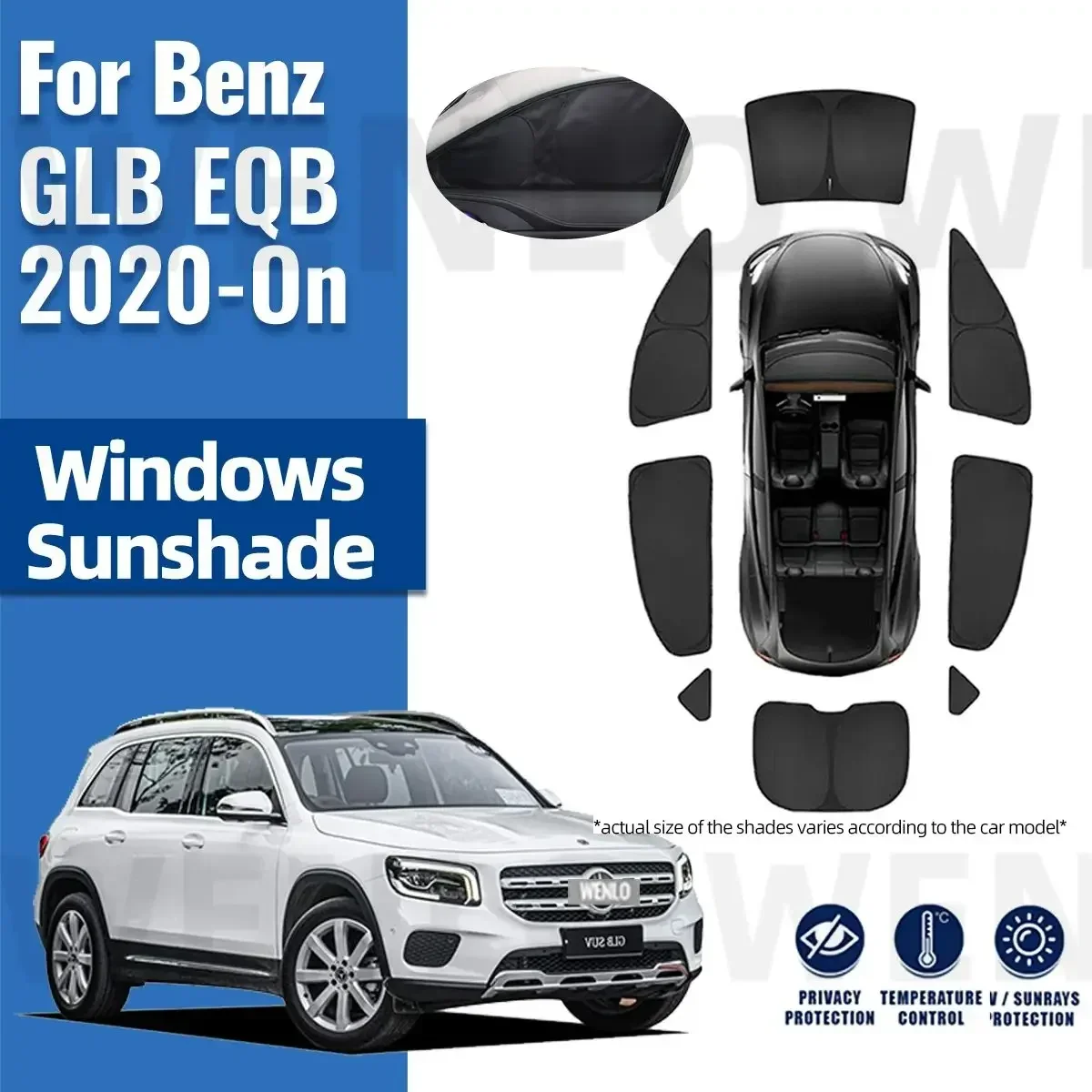 Солнцезащитный козырек для Mercedes Benz GLB EQB X247 X243 2020-2024