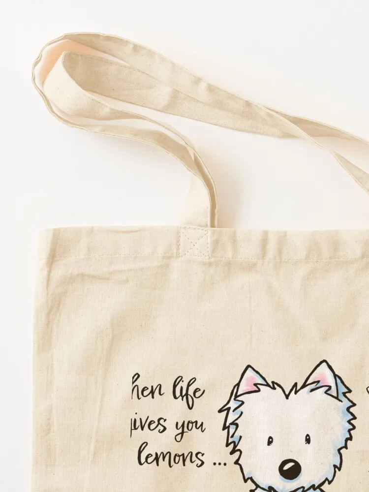 KiniArt Life Lemons Westie Tote Bag Подарочные сумки женская сумка-тоут на заказ
