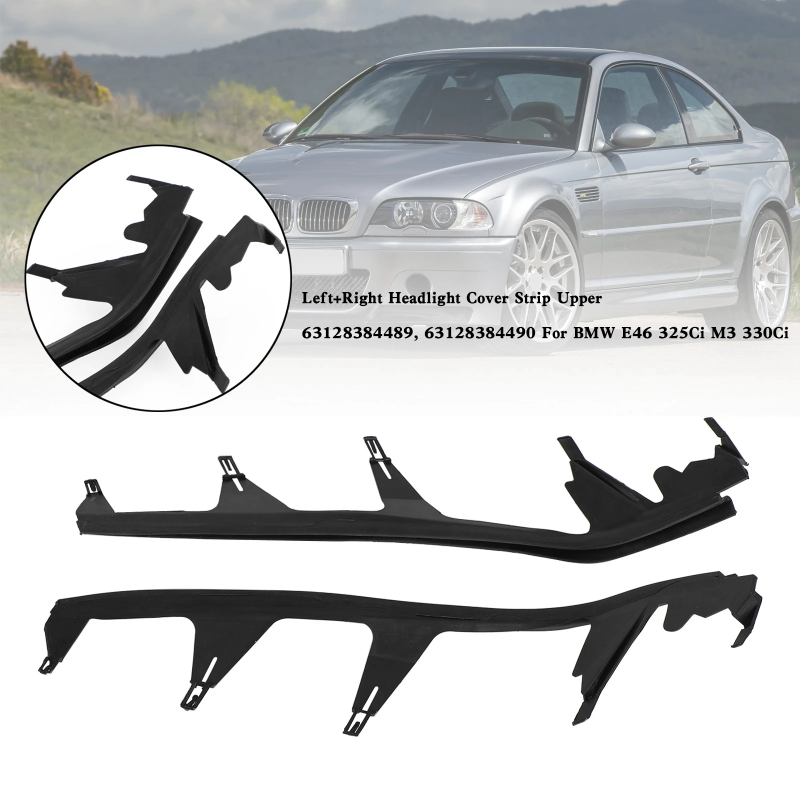 

Areyourshop левая и правая фара верхняя полоса 63128384489/90 для BMW E46 325Ci M3 330Ci автомобильные детали