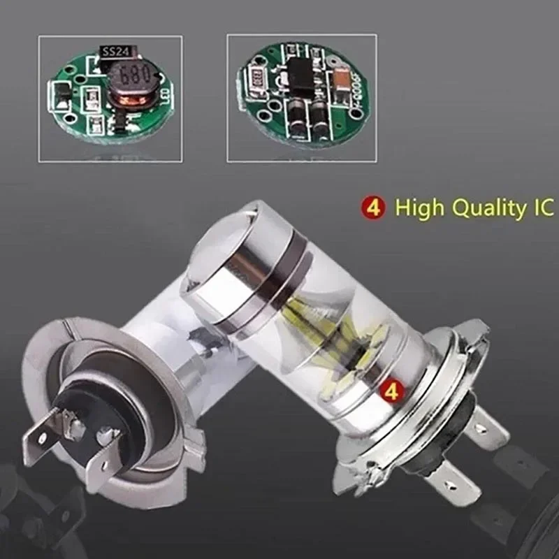 100 Вт H4 H7 автомобильные фары высококачественные супер яркие светодиодные дневные