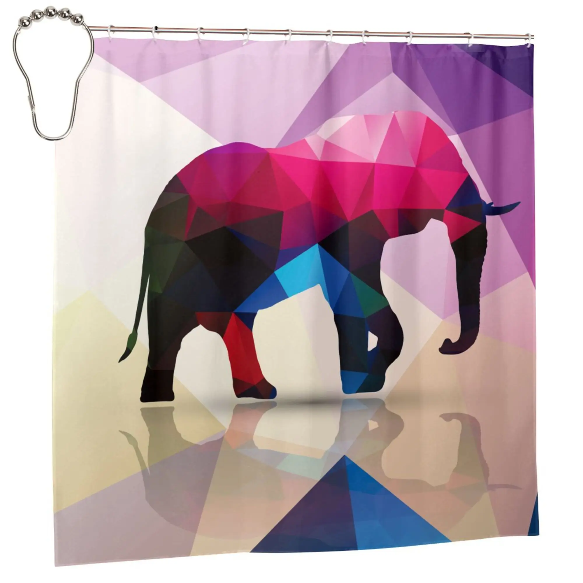 

Elephant Anime Shower Curtains Bathroom Home Decor Bath Curtain Waterproof Polyester with Hooks Modern Design Funny