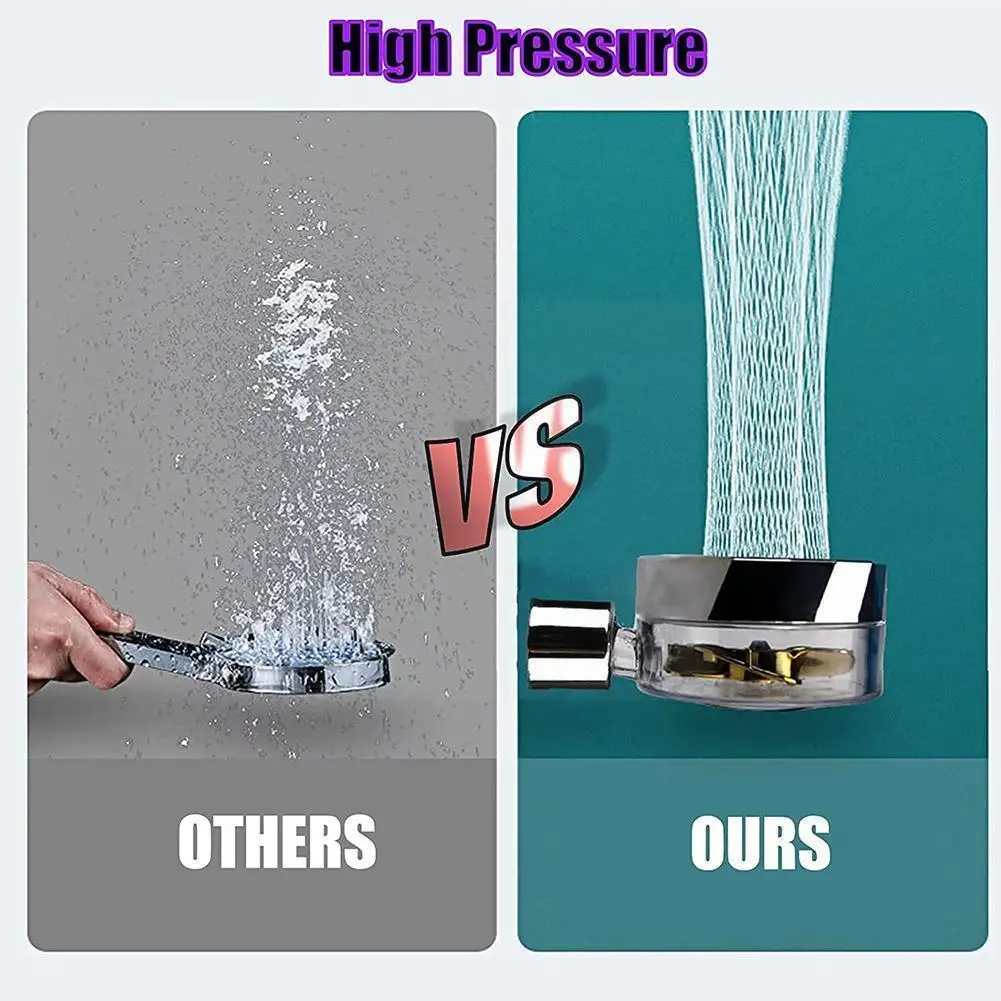 

Turbo Propeller Water Saving Shower And Holder Bathroom With Rainfall Preassure Accessories Shower High Fan I8n4