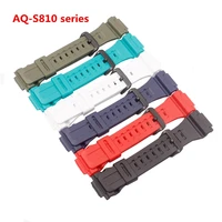 watch accessories resin strap for casio aq s810waeq 110ww 735h mens watch strap 18mm
