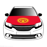 kyrgyzstan flags car hood cover 3 3x5ft 100polyestercar bonnet banner