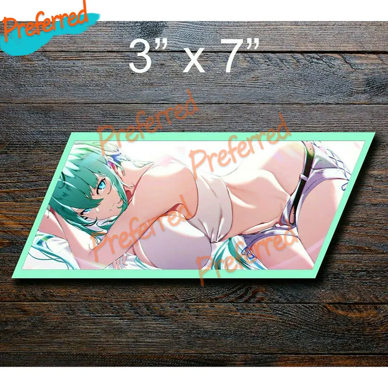 Зеленые волосы Aqua Eyes аниме девушка Waifu железная модель стеллаж для гонок