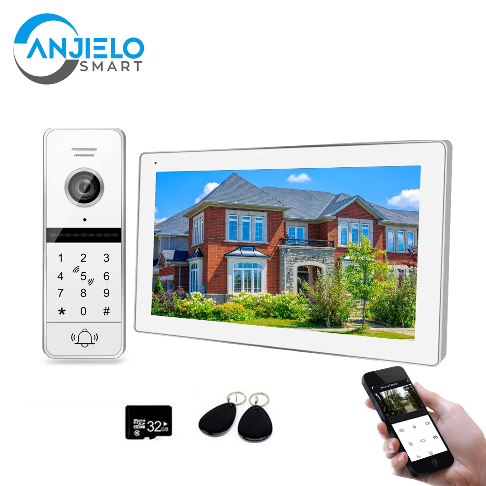 WIFI Video Intercom 1080P HD Outdoor Doorbell 7-inch Monitor Motion Detection 2 Way Talk Support Tuya Smart App Remote Control