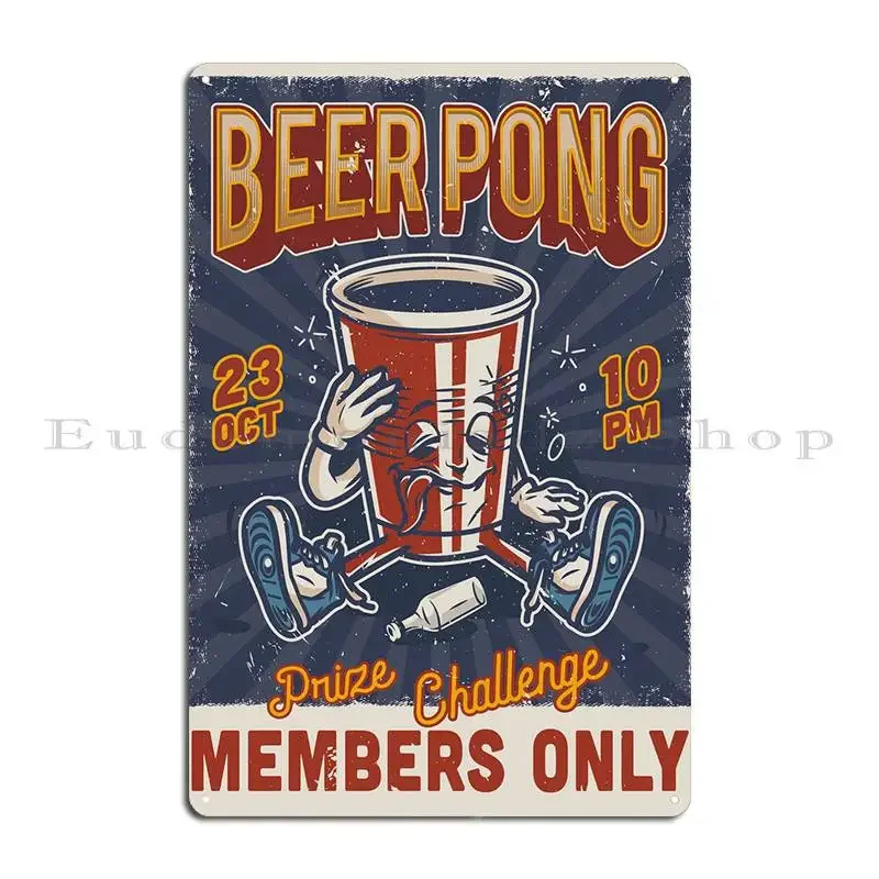 Металлическая вывеска для пивного понга таблички паба гаража тарелки бара