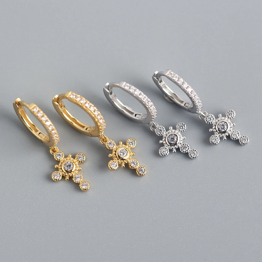 

Unique Design Mystery Saint Ten Earrings Female S925 Silver Exquisite Elegant Fashion Focus Banquet Party Anniversary Gift
