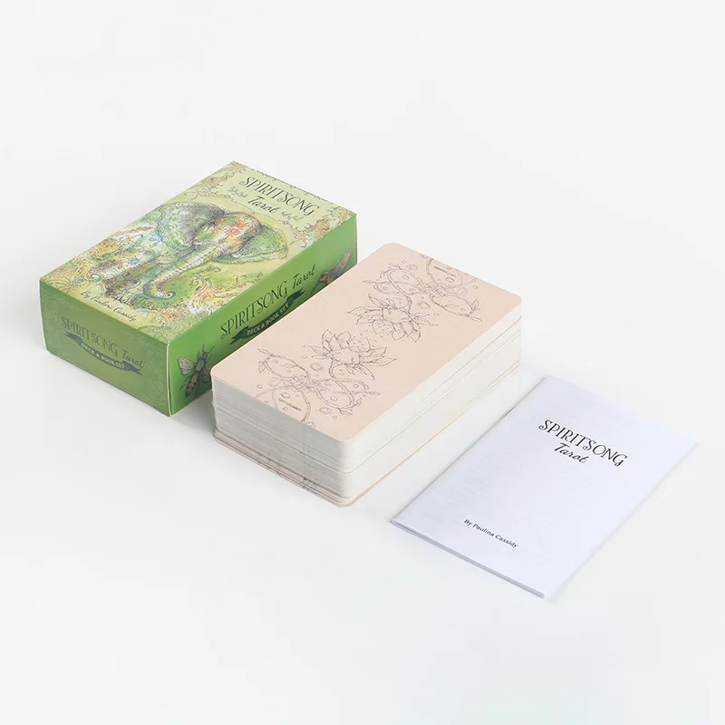 

Full English 12*7cm Spiritsong tarot deck Board game tarot cards With paper manual for wait guide games