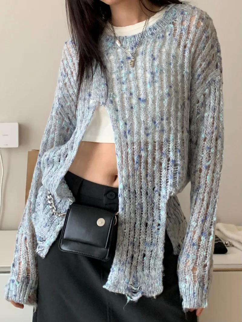 Женский Повседневный Топ с круглым вырезом длинным рукавом