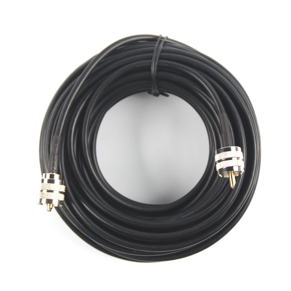 Gtwoilt 50 ft RG58 coax coaxial UHF PL-259 connectors amateur ham CB radio antenna cable