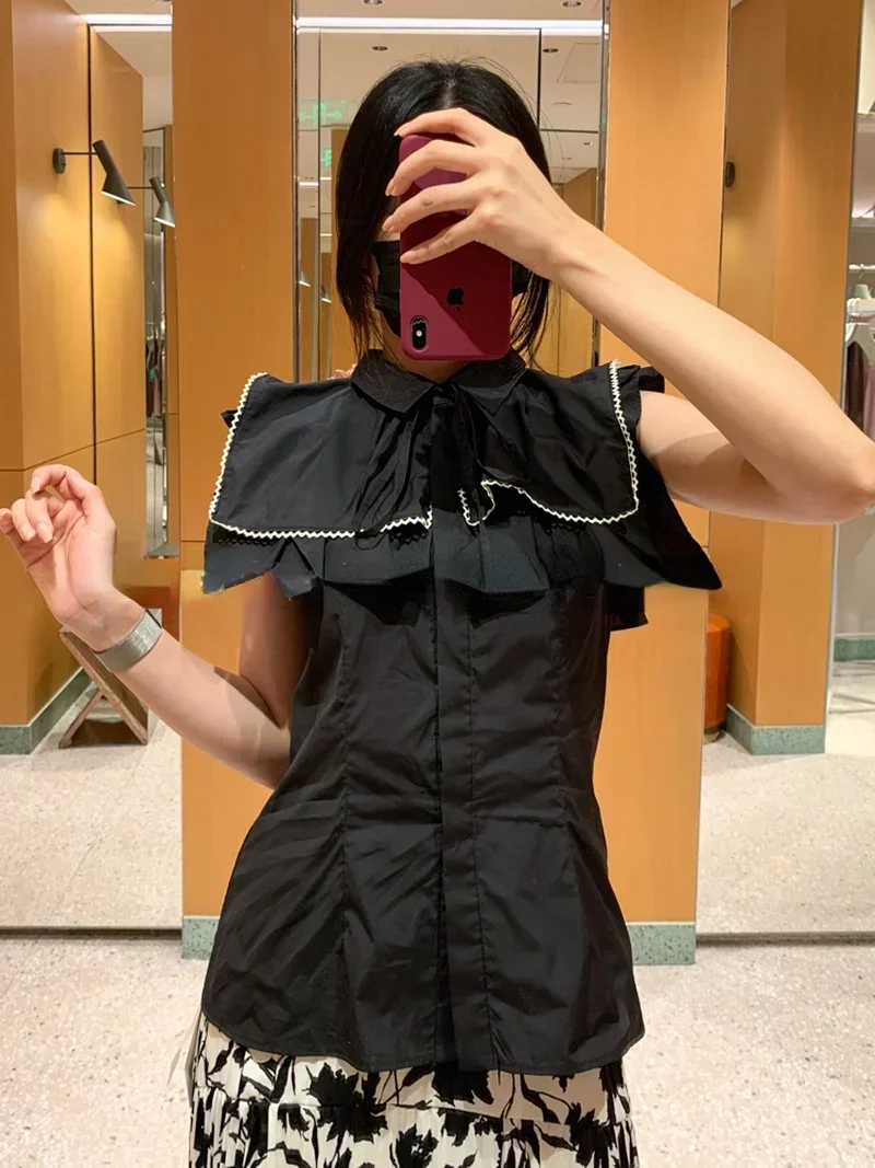 Новые японские блузки Kuzuwata женские кружевные лоскутные для тяжелой