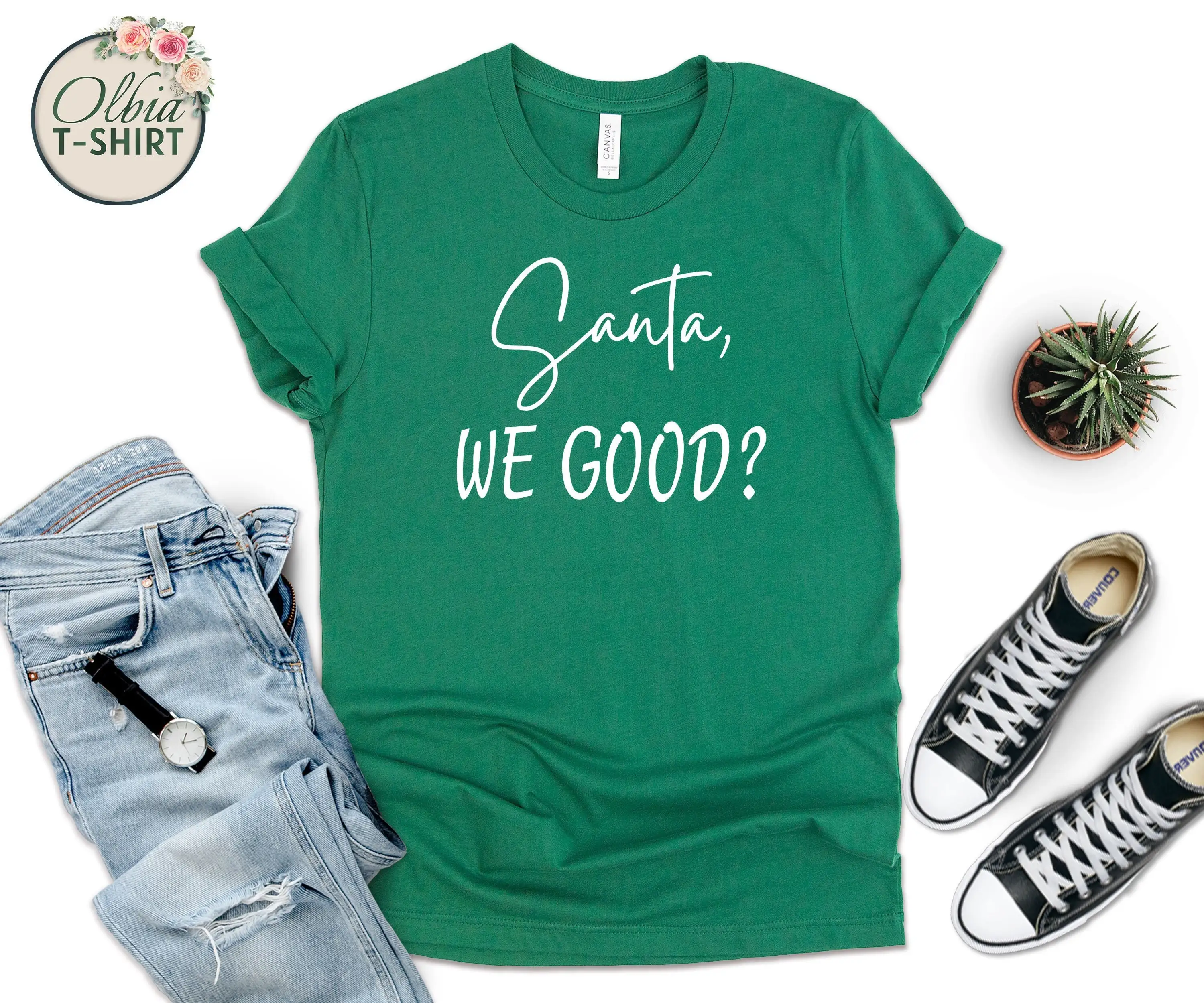 Футболка Santa We Good с надписью Merry Bright Christmas для женщин вечеринок любителей зимних